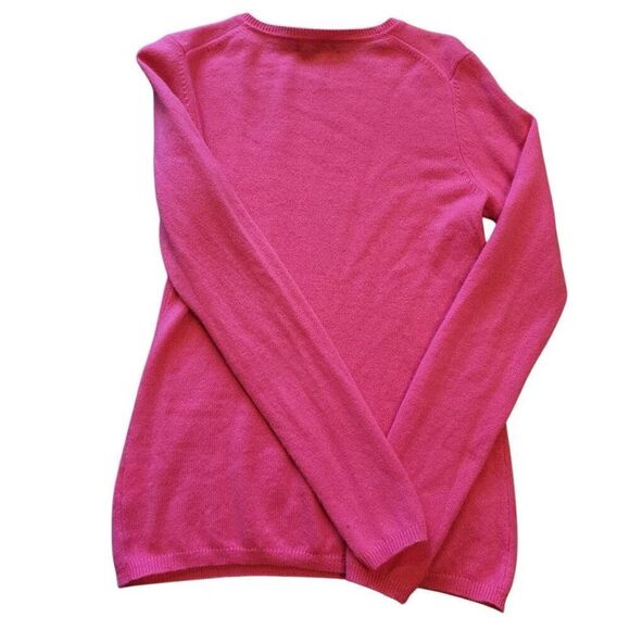 Charter Club Sweater Women's Small Hot Pink Cashmere Crew Pullover Soft - Picture 2 of 3
